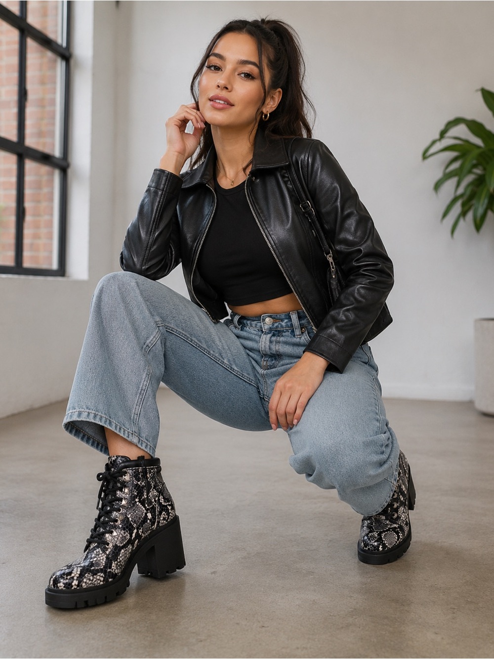 Marc Fisher Snake print ankle boots